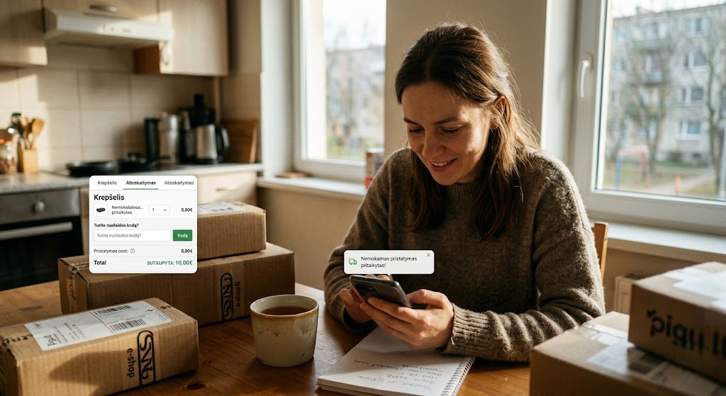 Nemokamo pristatymo kodas: Jūsų bilietas į pigesnį apsipirkimą internetu
