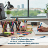 Kanceliarinės prekės pigiau: atraskite geriausias akcijas ir sutaupykite biurui, mokslams bei kūrybai